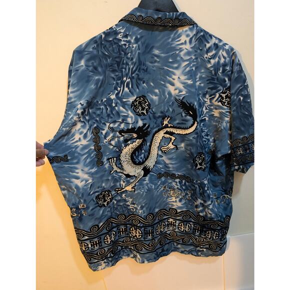 Vintage Pineapple Connection Mythic Origins Dragon 90s Y2K 2000s Button Shirt - Picture 5 of 5